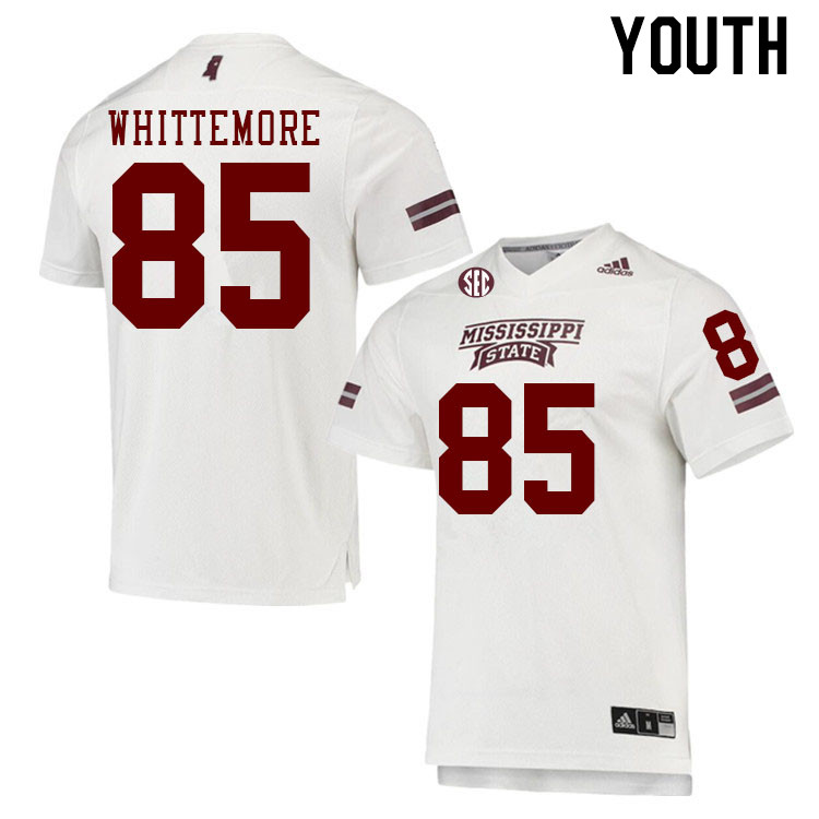Youth #85 Creed Whittemore Mississippi State Bulldogs College Football Jerseys Stitched Sale-White